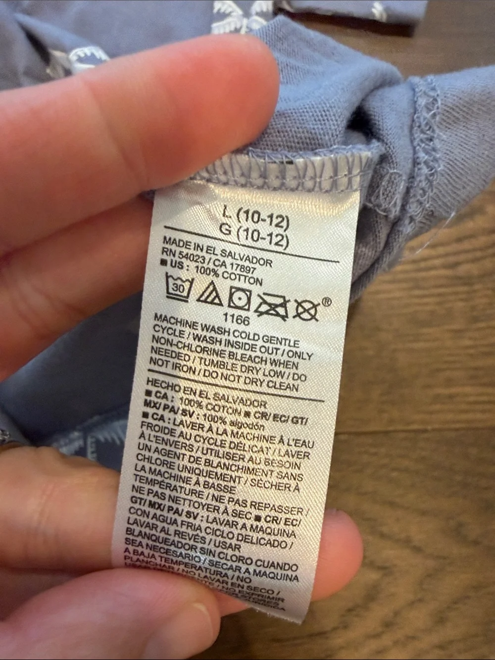 Old Navy Blue Palm Print Short Sleeve Tee Size Large 10/12 - P36